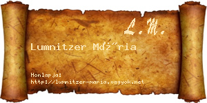 Lumnitzer Mária névjegykártya